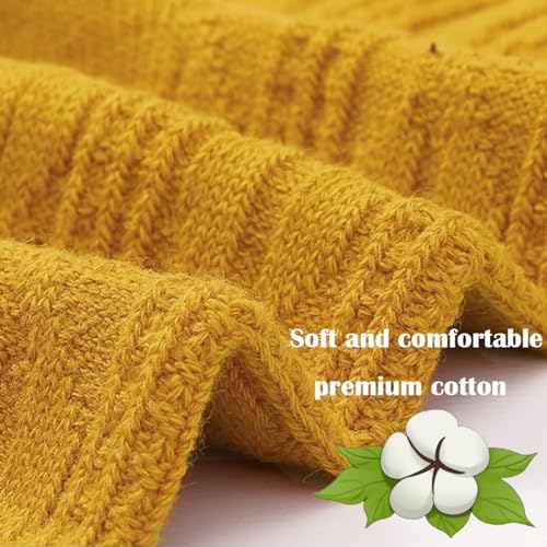 9 Pairs Women Socks Long Knit Turn Cuff Cotton Slouchy Calf socks for Women Girls Ladies3