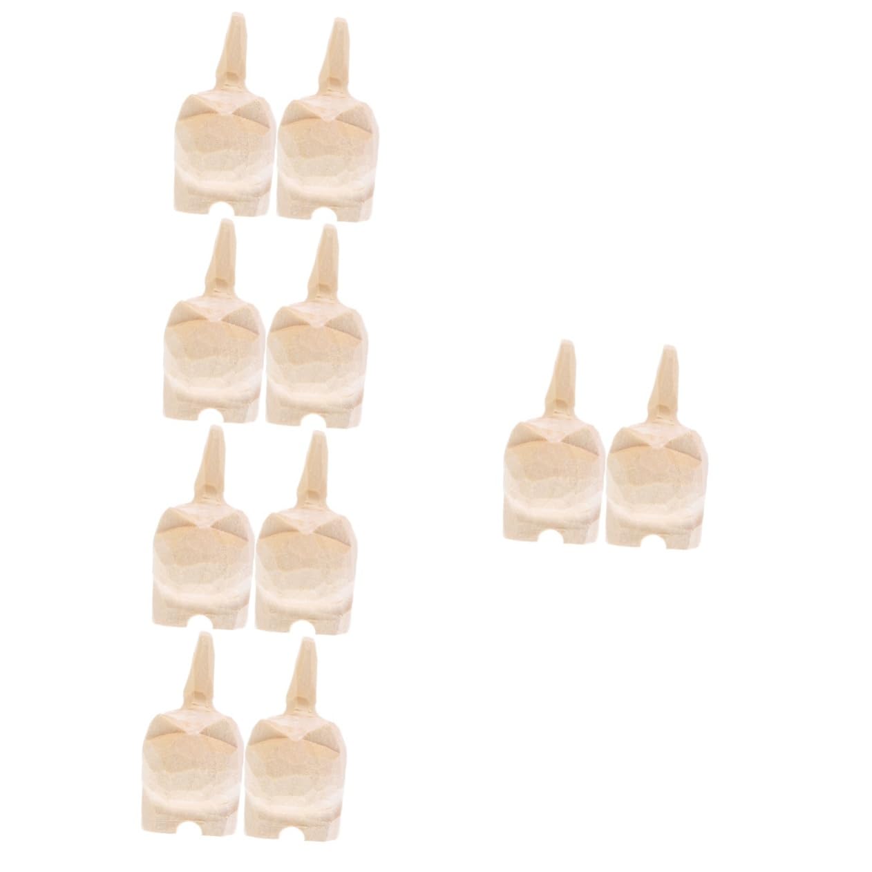 GREENADSCAPE 10 Piezas Registro de tiburón Ballena Estatua de Ballena Escultura geométrica de Gato Manualidades Madera Escultura de Madera estatuillas de Animales tallados estatuillas de Madera