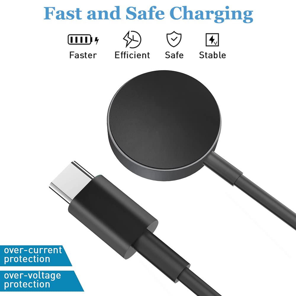 Ładowarka kompatybilna z Galaxy Watch 6 / Watch 5 Pro, kabel do ładowania typu C z obudową ze stopu aluminium do zegarka Samsung Galaxy Watch 5/4/3, 1 m