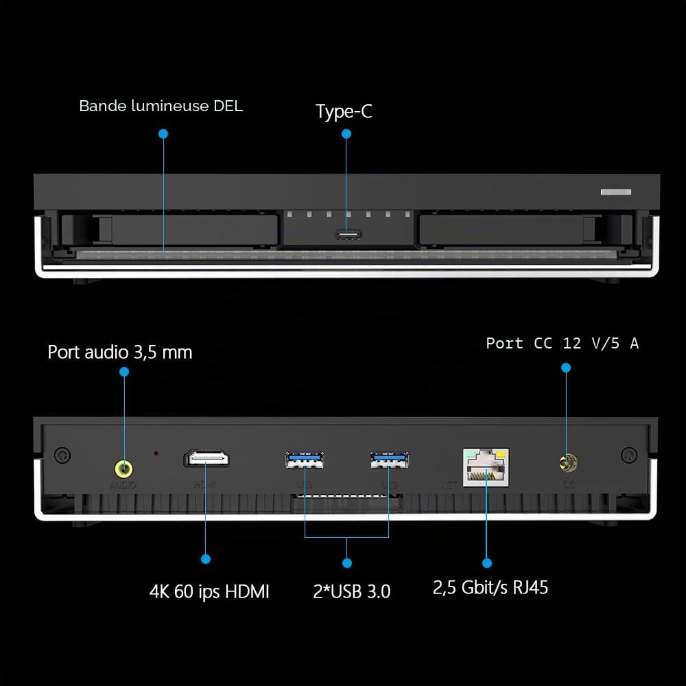 LincStation N1 Serveur NAS 6 Baies | 16 Go de RAM | 128 Go eMMC | 2 x SATA HDD + 4 x M.2 NVMe SSD | Intel Quad-Core | 2,5GbE | HDMI 4K | Garantie 2 Ans | Stockage Connecté Réseau (sans Disque)