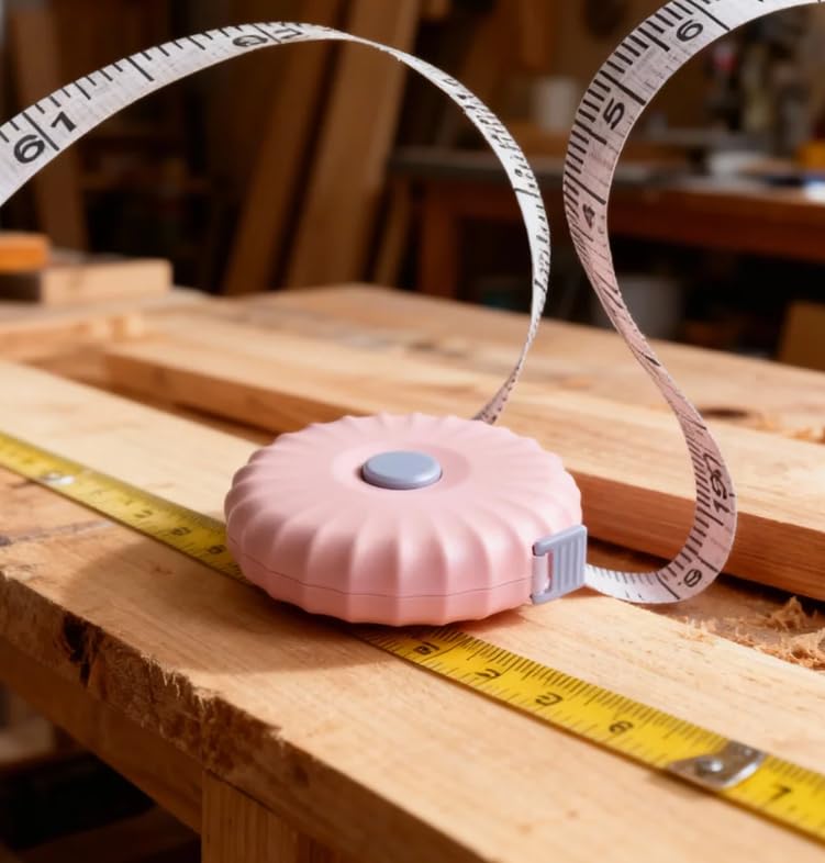 Mini Soft Tape Measure Portable Measuring Tool High Accuracy Flexible Body Measuring Tape (Pink)