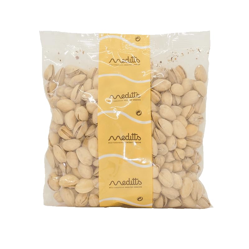 Meditts - Pistachos Tostados 500 gr | Con Cáscara y Sin Sal Añadida | Sin Gluten | Origen España | 100% Natural | Snack Saludable y Nutritivo | Rico en Proteínas y Fibra