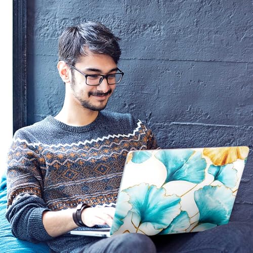 Image of Galaxsia Floral D18 Full Body Vinyl Laptop Skin /Sticker /Cover Upto 15.6 Inches Laptops Laminated-Removable-HD Quality Compatible for Hp-Dell-Sony-Lenovo-Asus etc.(15x10 Inches)