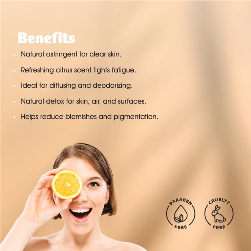 Image of Habibs Pure Lemon Essential Oil - 100% Undiluted, Therapeutic Grade for Uplifting Aromatherapy & Cleaning 30ML