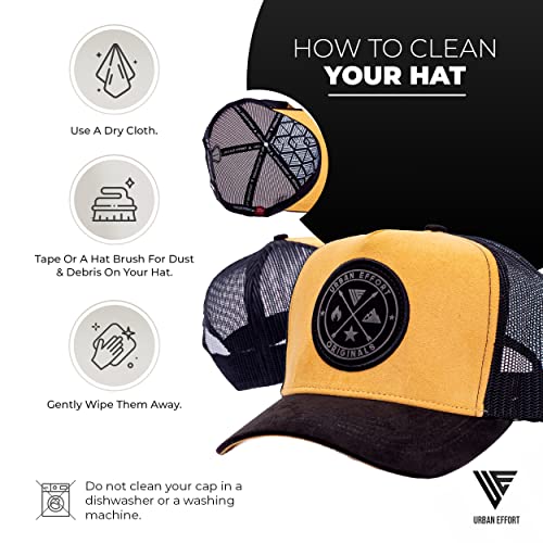 Image of Urban Effort Trucker Hat for Men - Mesh Back Baseball Cap, 5 Panel Snapback Hats for Men and Women