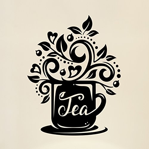 Tea Cup Wall Sticker Home Decor Coffee Cup Wall Art Love Coffee Kitchen Wall Tea Sticker Vinyl Decal Restaurant