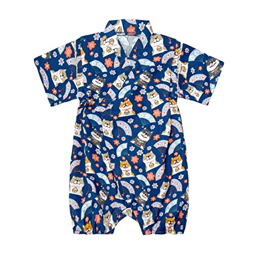 Image of Baby Japanese Kimono Robe Cotton Infant Comfy Loose Romper