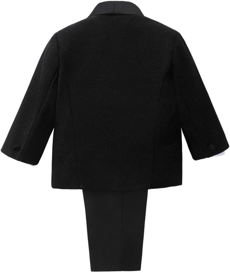 Dressy Daisy Baby Toddler Boys Tuxedo Suit Formal Wear Outfit Set with Bow Tie Size 12 Months to 4T for Wedding Birthday