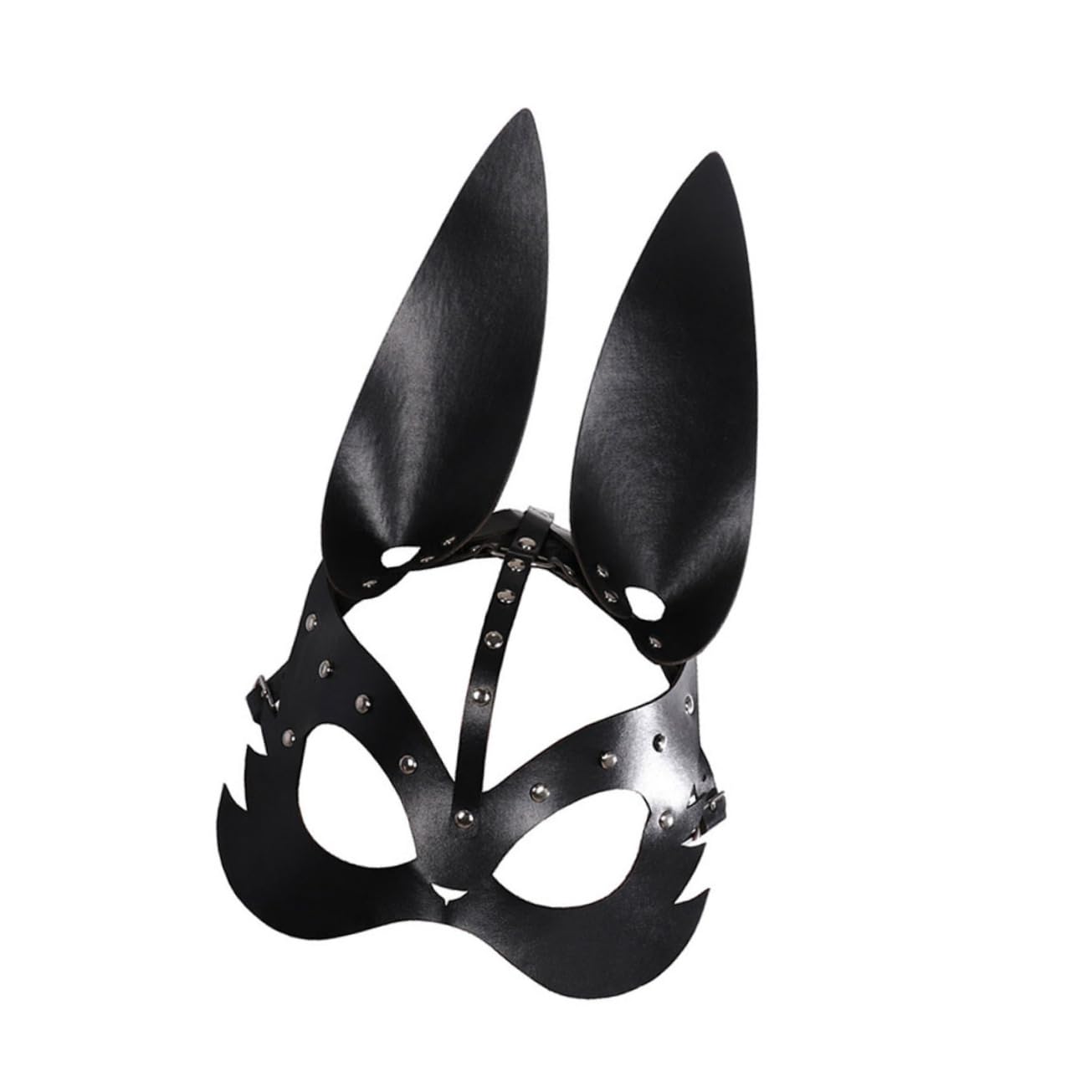 TOGEVAL Easter Bunny Style Mask Pu Costume Accessory for Masquerade and Party Celebrations Comfortable Design for Adults Unique Modeling for Festive Fun
