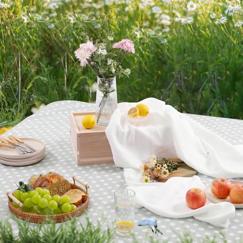 Romanstile Tischdecke Outdoor Wetterfest Wachstuch rund 100 cm Grau,PVC Tischdecke,Wachstischdecke 100%… – Ansicht 6