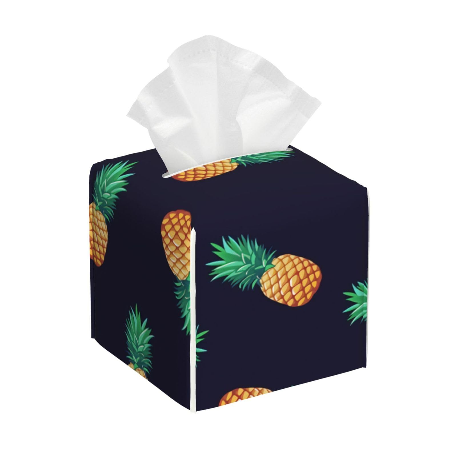 Xingfox As Pic Tropical Pines Tissue Box Cover, Fashionable Decorative Storage Box, Suitable For Most Places