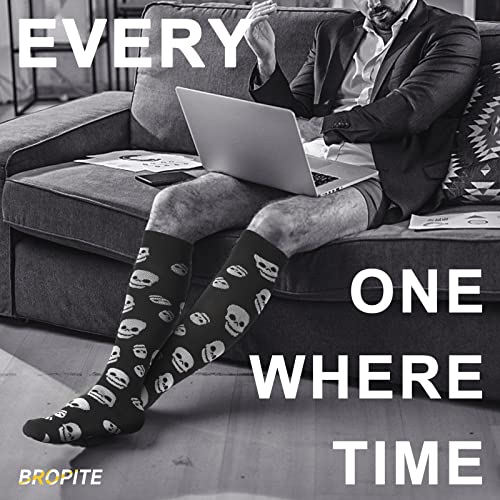 Image of bropite Compression Socks for Women &Men Circulation-Support Knee High Socks 20-30 mmhg-Best for Running,Medical,Nurse,Travel