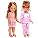 18 Inch Doll Clothes- Pjs with Matching Underwear Fits 18 Inch Kennedy and Friends Dolls and All Other 18 Inch Dolls (Pink Fairy Princess)