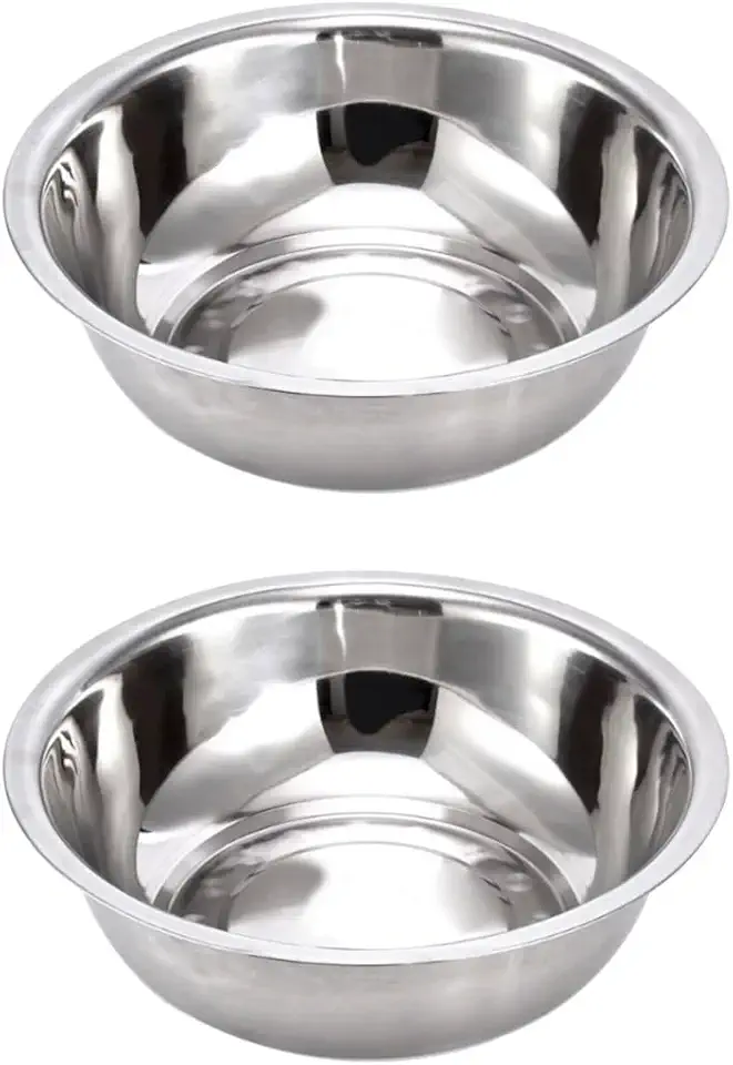 Vasilha Comedouro pote tigela inox para cães e gatos pet cachorro (2un de 17cm)