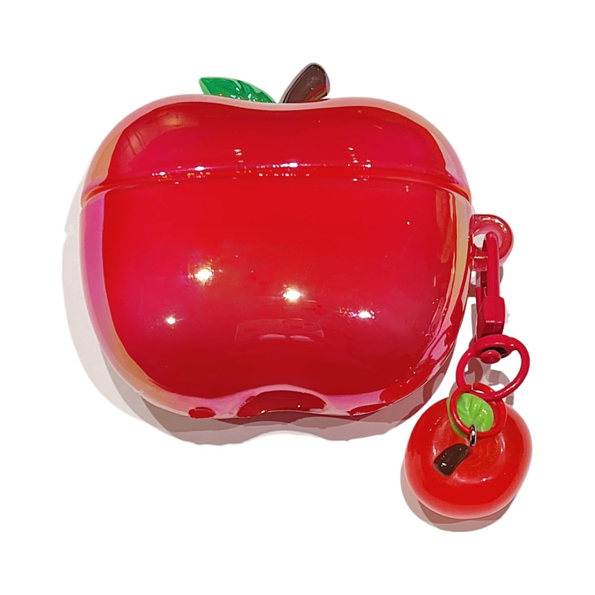 PIQIUZC Funny Apple-Shaped Case for AirPods 4,Cute Apple Design