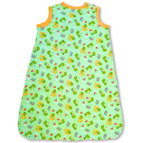 Image of TuddyBuddy 100% Cotton Wearable Blanket Sleeping Bag for Baby | Ideal for Babies & Kids Hypoallergenic Fabrics | Pack of 1 - Green AOP, 0-6 Months