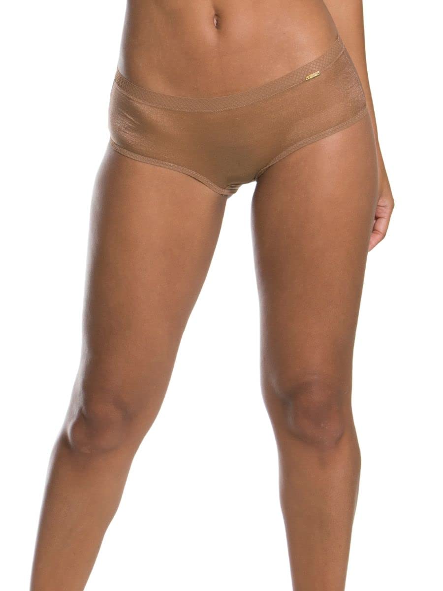 Gossard Women's Glossies Boy Short Panties, Bronze, S UK