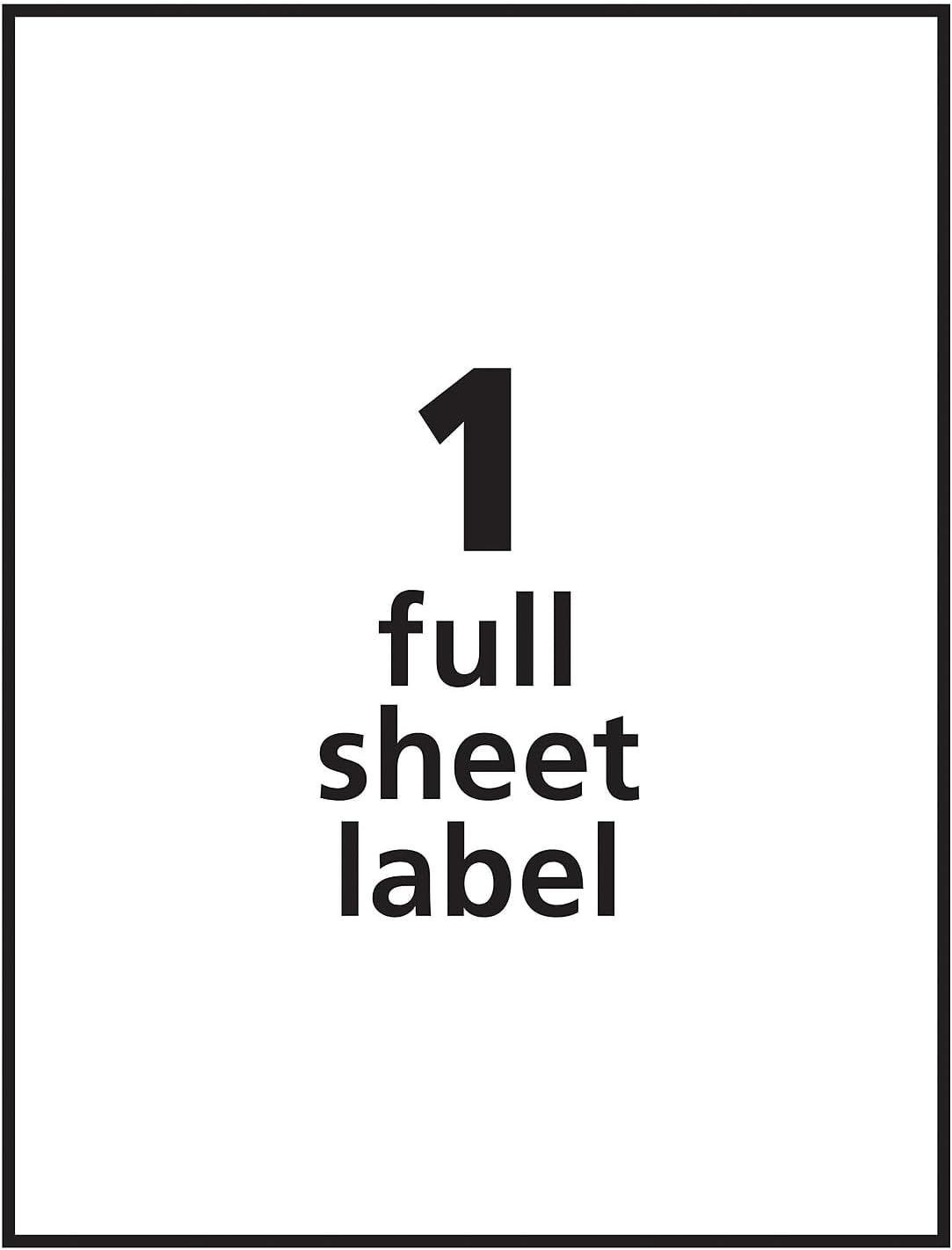 Avery 5165 TrueBlock Full Sheet Labels, Laser Print, 8.5 x 11, White, 100/Box