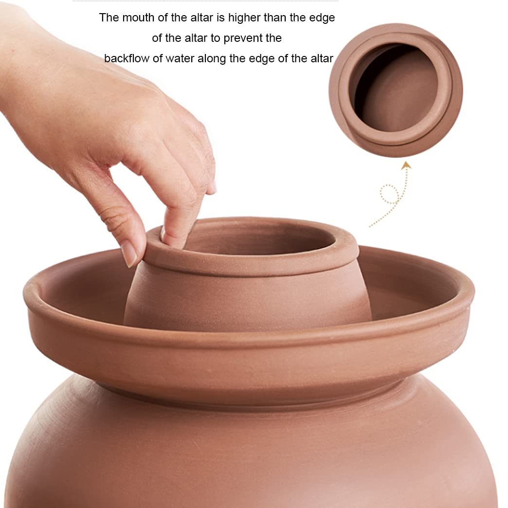 Tradycyjny chiński ceramiczny garnek do fermentacji, słoik do kiszenia z pokrywką z uszczelką wodną, duży pogrubiony ceramiczny słoik do kiszenia, pojemniki do przechowywania kimchi 2,5 kg (6 kg