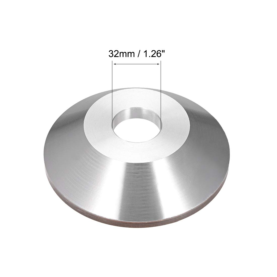 uxcell Meules diamant évasées de 12,7 cm - Meules abrasives liées en résine pour métal carbure - Grain 150-75%