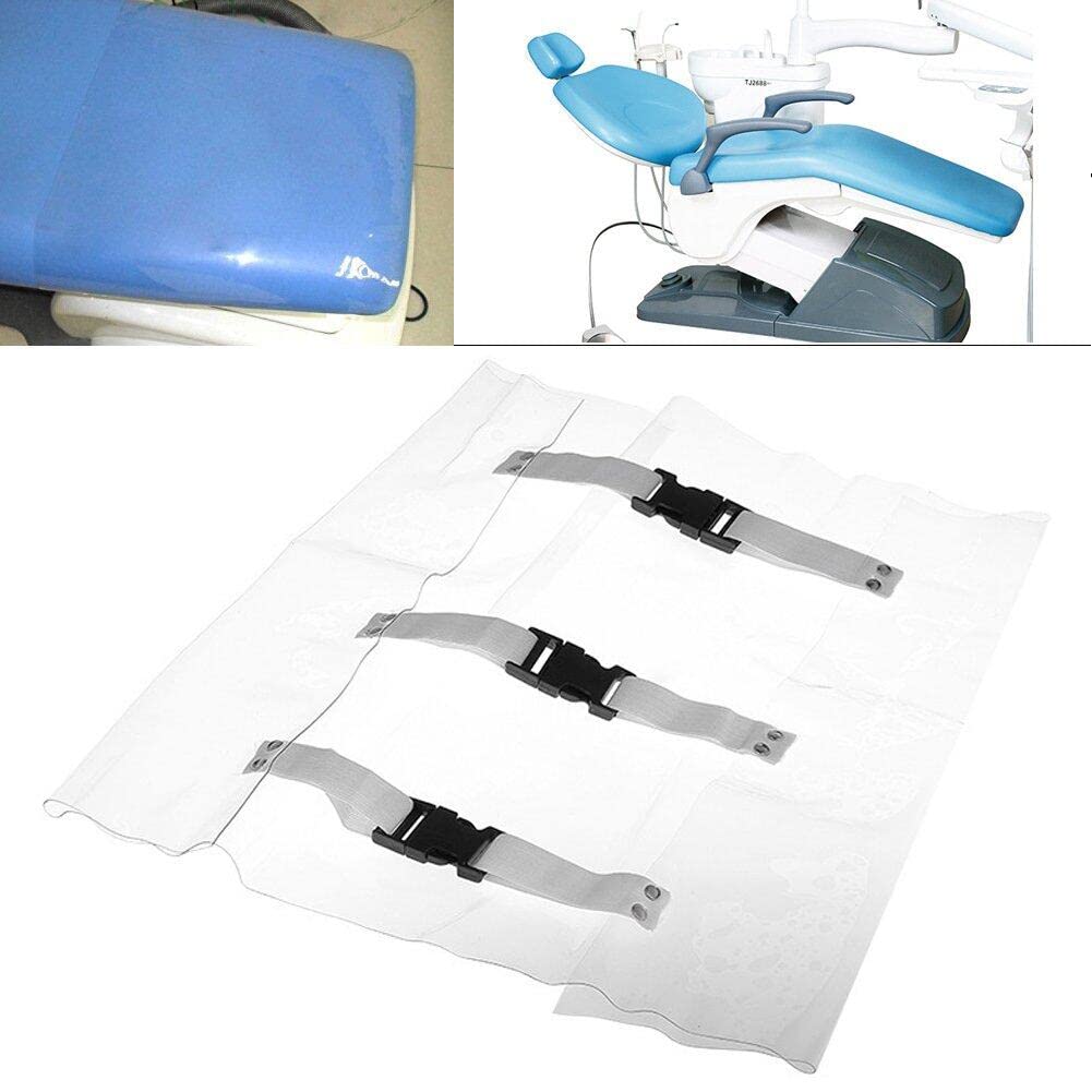 Baokuan Transparent Plastic Clear Dental Chair Mat Cushion Foot Pad Dental Seat Unit Dustproof Cover Protector With Elastic Bands Clinic Supply