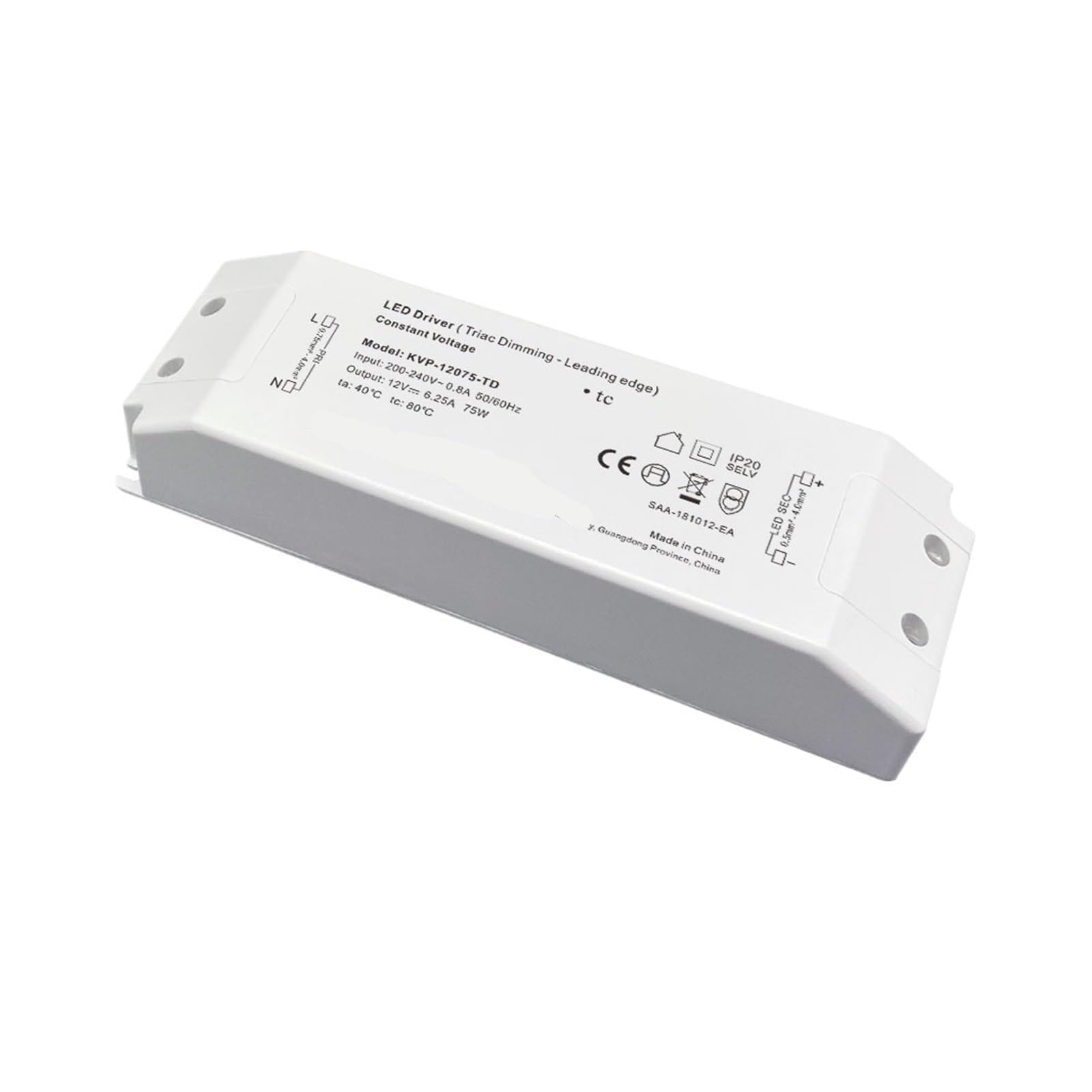 PWANUIGTE 12v 24v 48v Light Strip Controller Transformer 30w 600w Constant Voltage Waterproof thyristor dimming led Driver Power(24V 3.13A 75W)