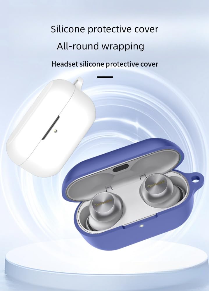 FTRONGRT Etui kompatybilne z Technics EAH-AZ100, miękkie tworzywo TPU, odporne na zarysowania etui ochronne do słuchawek Bluetooth, kompatybilne z Technics EAH-AZ100, granatowe