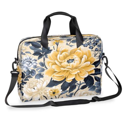 Helhappy Bolsa de hombro para ordenador portátil de 15.7 pulgadas, vintage, bohemio, floral, impermeable, para negocios, oficina, trabajo, para hombres y mujeres