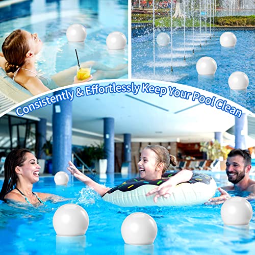 Floating Pool Chlorine Dispenser,Spa Chemical Chlorine Floater With Solar Colorful Pool Ball Light,Extra-Large Capacity Fits 5 X 3 Chlorine & Bromine Tablets, Bromine Holder For ，Pool,Hot Tub Spa #TOP4