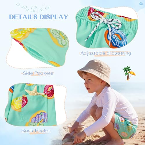 Image of American Trends Boys Swim Trunks Toddler Swim Shorts Bathing Suit Kids Swimsuit Youth Swimwear