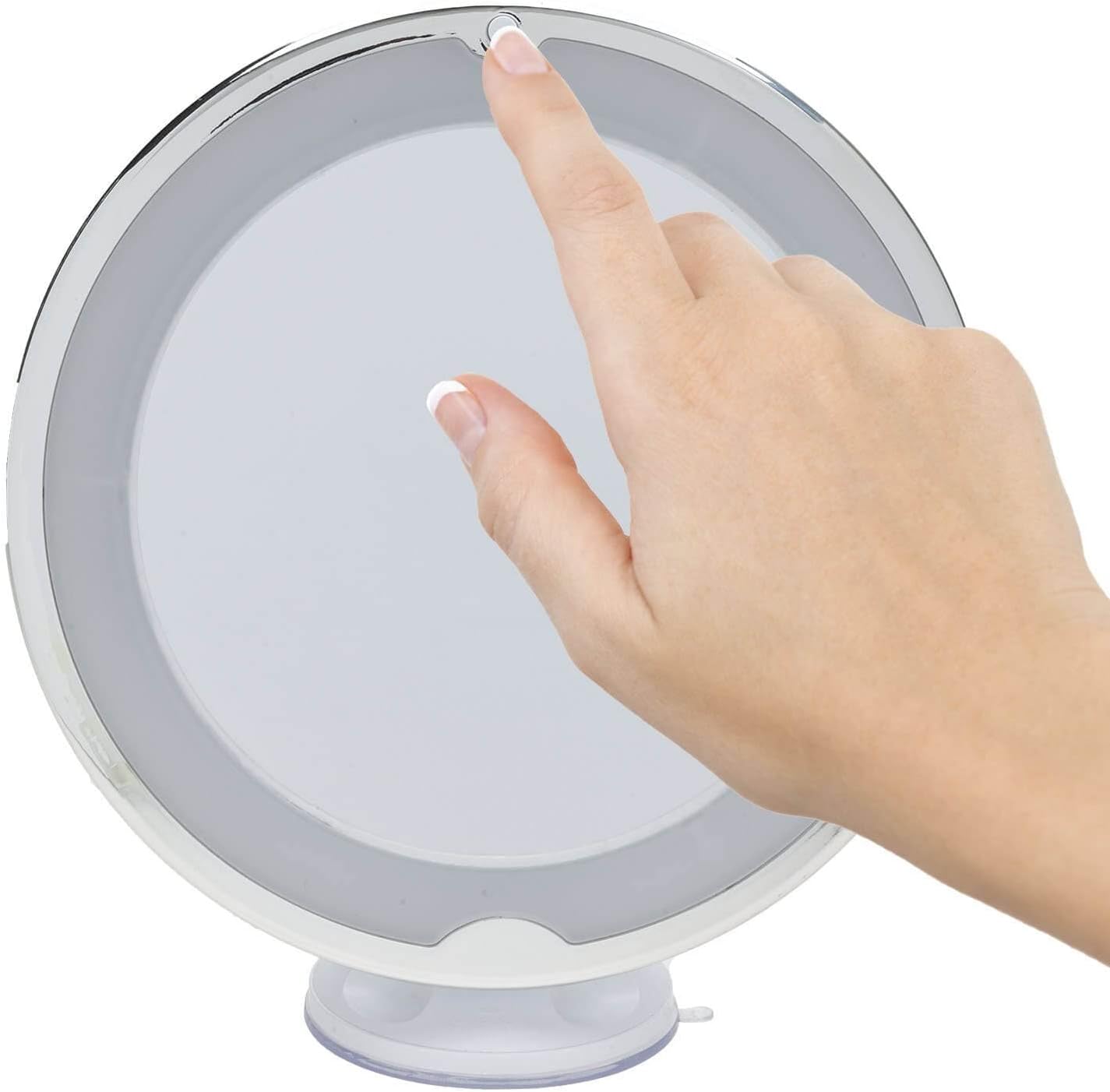 Round LED Magnifying Makeup Mirror with Suction Base