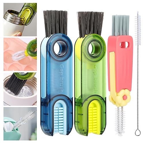 MOSTFUN 4 Pack 3 in 1 Multifunctional Cup Lid and Bottle Crevice Cleaning Brushes, Essential Cleaning Tools for Home Kitchen Portable and Versatile Cleaning Brushes Ideal for Water Bottles and Cups MOSTFUN 4 Pack 3 in 1 Multifunctional Cup Lid and Bottle Crevice Cleaning Brushes, Essential Cleaning Tools for Home Kitchen Portable and Versatile Cleaning Brushes Ideal for Water Bottles and Cups