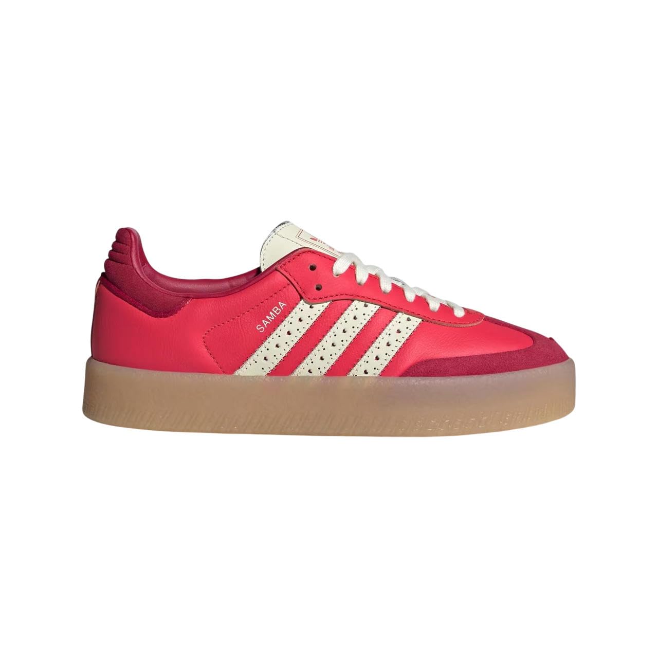 adidas Sambae Womens Sneakers, Bright Red/Cream White/Team Victory Red, Size 6.5