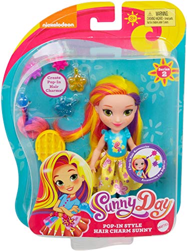 Fisher-Price Sunny Day Pop In Style Puppe Blair – Mit Haar-Accessoires | Ca. 15 Cm, Ab 3 Jahren
