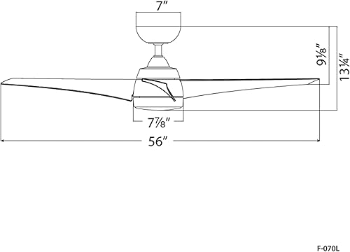 Miniatura 9 de WAC Smart Fans Sonoma - Ventilador de techo de 3 aspas para interiores y exteriores, 56 pulgadas, latón suave, negro mate, con kit de luz LED de