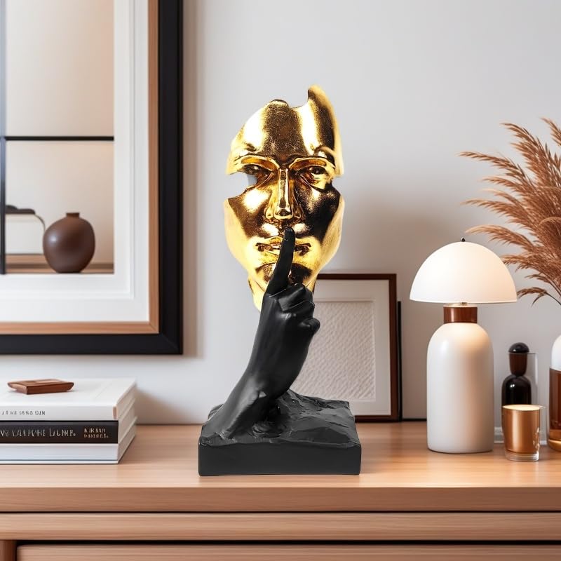 Estatua Thinker Decorativa de Resina Moderna 12.2 cm Alto miniatura 7