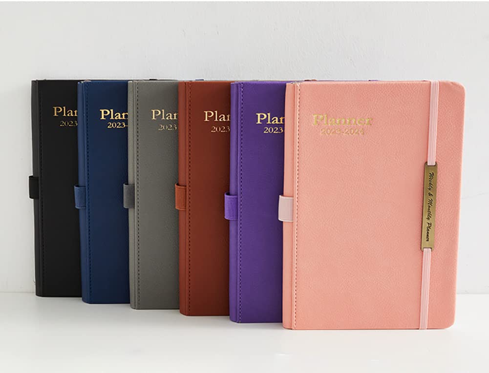 Set di 2 pianificatori giornalieri A4/A5, agenda personale con tasca interna e adesivi mensili, libri per appuntamenti