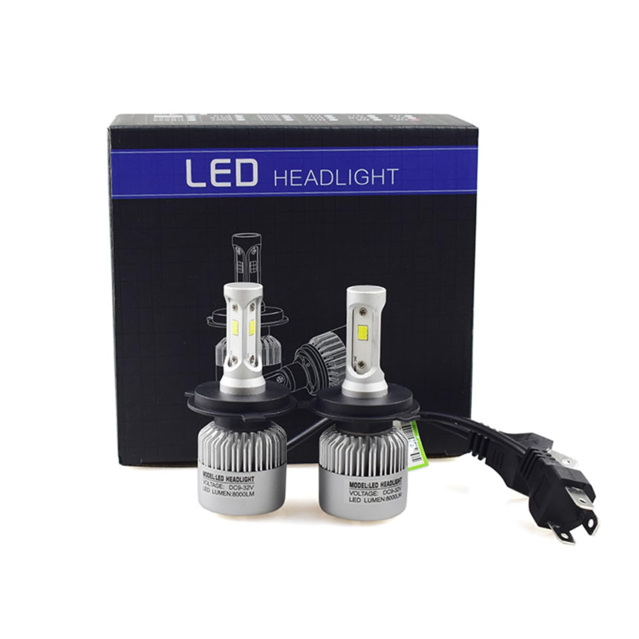 TOPPERFUN Csp Velocidad para Bombillas Chips Ventilador LED Mini Coche H4 de Aluminio de Alta y Conductor, Paquete de 2 Unidades para Faros Delanteros