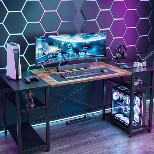 Image of Klaxon Engineered Wood Iron Study Table with Drawer, Multi-Usage Laptop Desk & Home Office (Printo-FD, DIY Installation) (Forest Dark & Black, Elite)