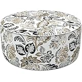 LVTXIII Inflatable Stool Ottoman Footrest with Handle, Decorative Fade-Resistant Foot Stool, Indoor or Outdoor Pouf for Home Garden and Camping Use, 21x21x9, Dailey Tan