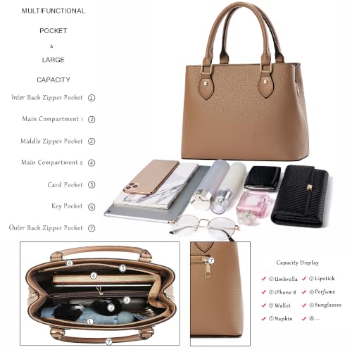 Image of CHICAROUSAL Purses and Handbags for Women Leather Crossbody Bags Women's Tote Shoulder Bag