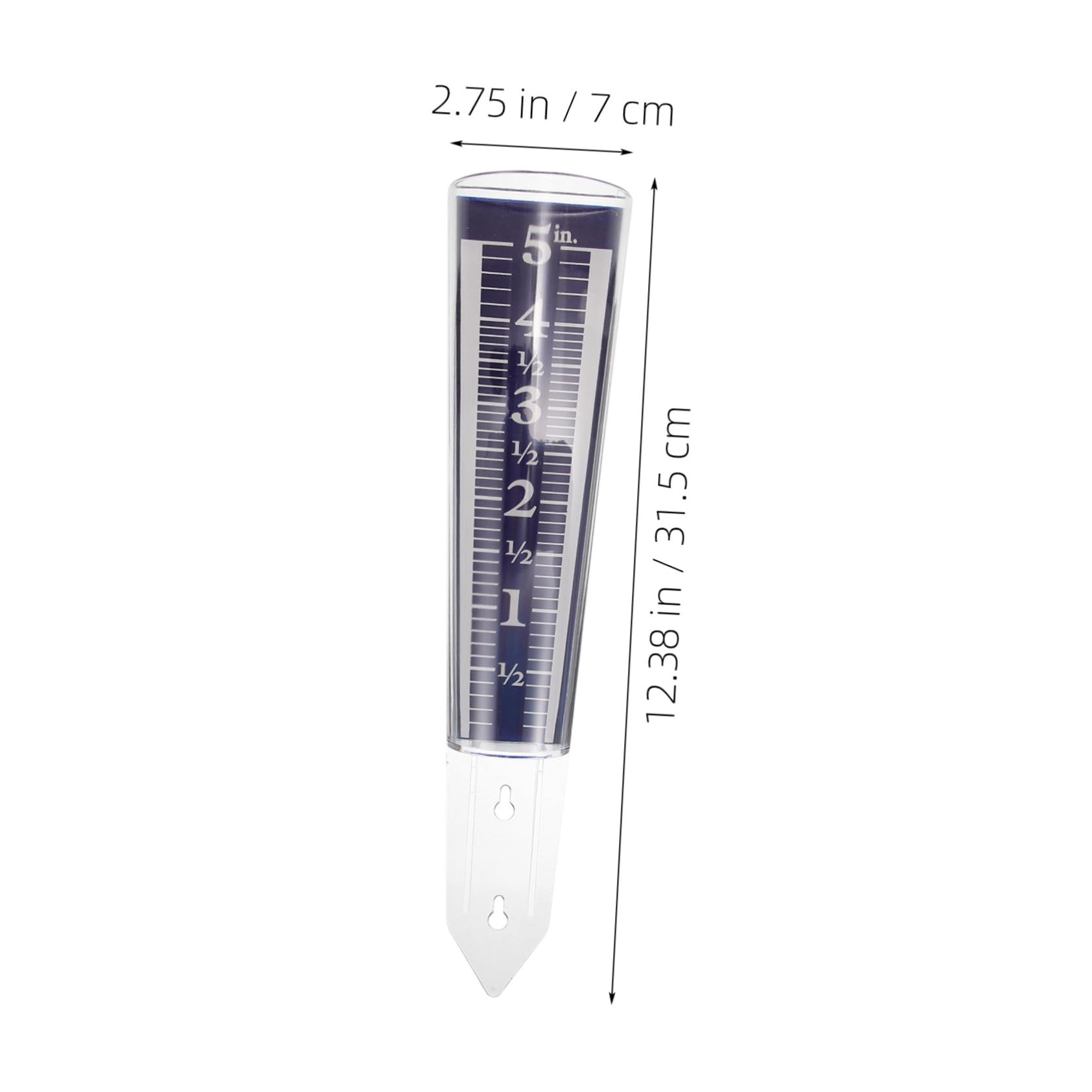 ibasenice 4 Pièces Pluviomètre sur Piquet Tube de Remplacement jauge Transparent collecteur d'eau de Pluie Outil de Jardinage Tube de Mesure de Pluie pluviomètre extérieur Blue