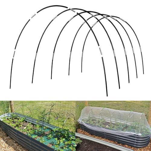 Greenhouse Hoops Grow Tunnel, 5 Sets of 7FT Garden...