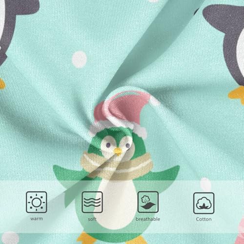 Girls' Triangle Panties Organic Underpants for Kid Christmas Penguins Pattern3