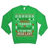 Music Teacher Im On The Nice List Christmas Ugly Sweater Shirt - Noel Merry Xmas Sweatshirt Irish...