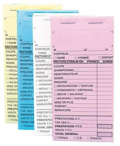 Paquet 10 carnets caisse Jaunes sans numéro
