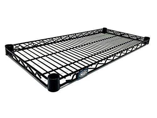 Image of Nexel Additional Wire Shelf for Wire Shelving Units, 600-800 lb Capacity, 18 inchW x 24 inchL, Black Epoxy Finish