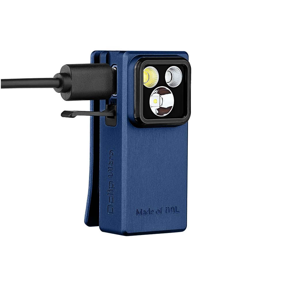 OLIGHT Oclip Pro Luce di Emergenza a Clip Mini Torcia 500LM IPX6 Compatto e Leggero Tre Sorgenti Luminose per l'Illuminazione Quotidiana e le Luci di Segnalazione di Sicurezza (Arancione)