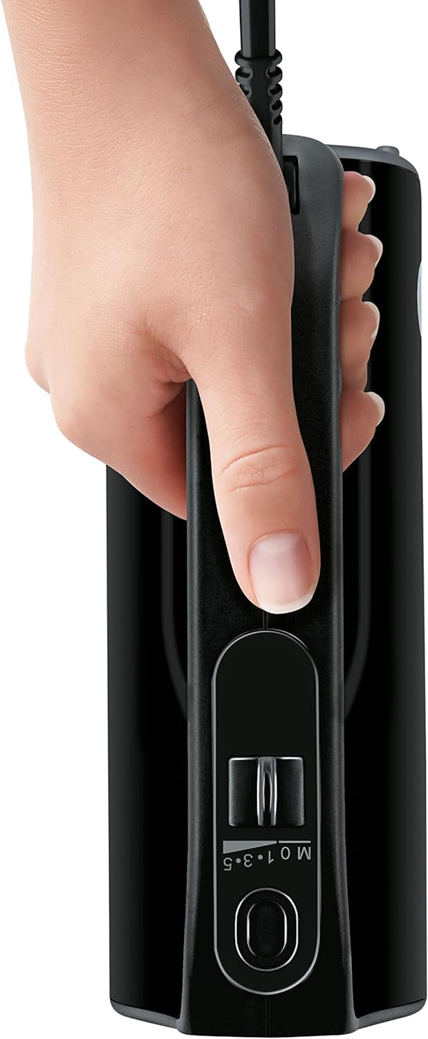 Bosch Handrührer Home Professional Styline MFQ4980B, 5 Stufen, 2 Edelstahl Rührbesen- und Knethaken, Mixstab Edelstahl, Universalzerkleinerer, 850 W, schwarz/dark silver