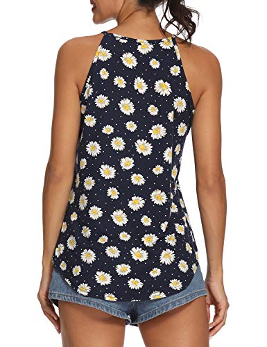 Image of LouKeith Womens Tank Tops Casual Flowy Printed Vest Shirts Sleeveless Cotton Soft Summer Tees Blouses